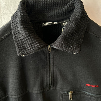 00's Patagonia パタゴニア レギュレーター R1 フリースプルオーバー 黒(XS)/A9698F-SO