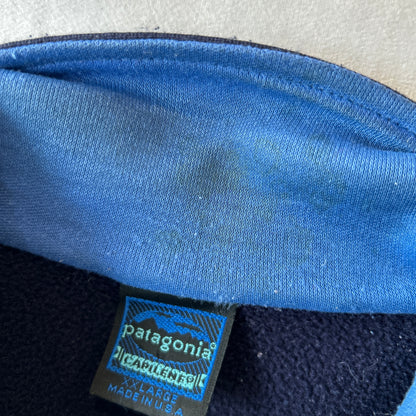 90's Patagonia パタゴニア CAPILENE キャプリーン フリースプルオーバー ネイビー(XXL)/A9848F-SO