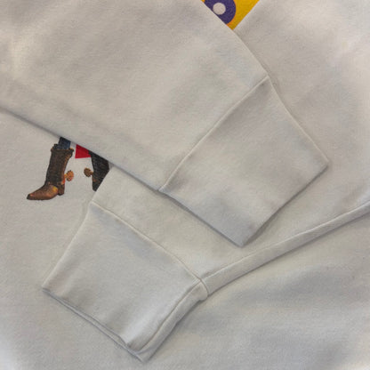 90's Disney ディズニー TOY STORY トイストーリー キャラクター スウェット 映画 白(L) /C0130S-SO