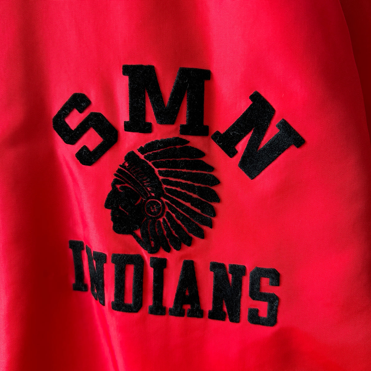70's~80's ARTEX SMN INDIANS ナイロンコーチジャケット インディアンヘッド フロッキー (M)/A8389N-SO