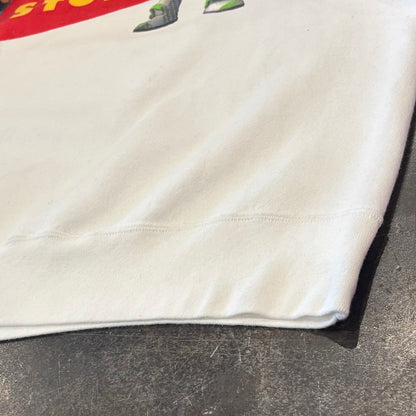 90's Disney ディズニー TOY STORY トイストーリー キャラクター スウェット 映画 白(L) /C0130S-SO