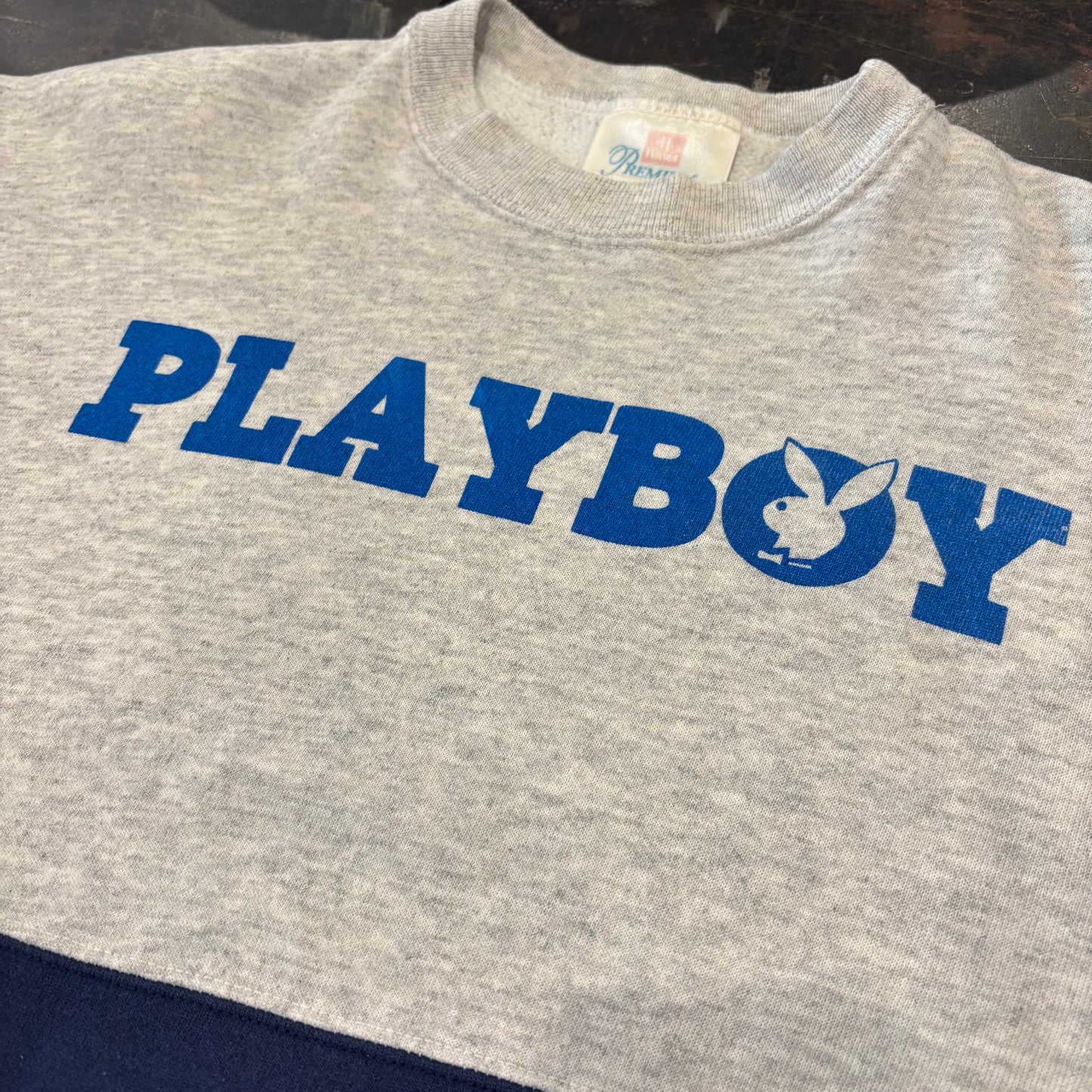 90's Hanes ヘインズ PLAYBOY プレイボーイ プリント スウェット グレー (L) /C0144S-SO