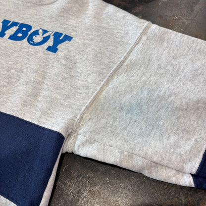 90's Hanes ヘインズ PLAYBOY プレイボーイ プリント スウェット グレー (L) /C0144S-SO