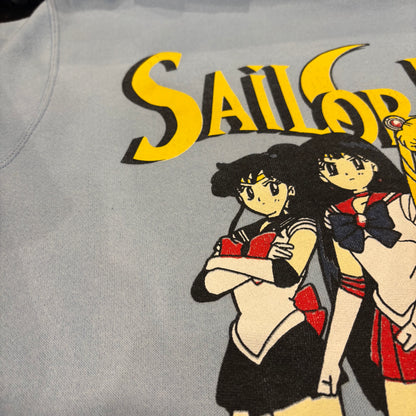 90's Tultex SAILOR MOON セーラームーン アニメ Anime スウェット 水色 (L) /C0140S-SO