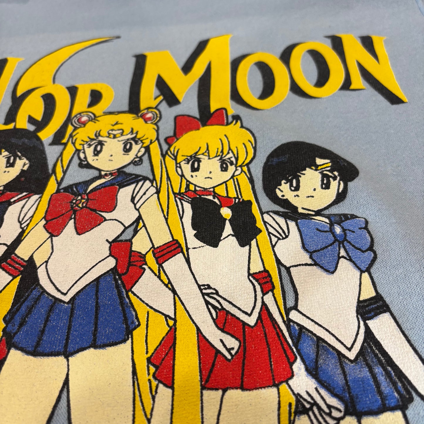 90's Tultex SAILOR MOON セーラームーン アニメ Anime スウェット 水色 (L) /C0140S-SO