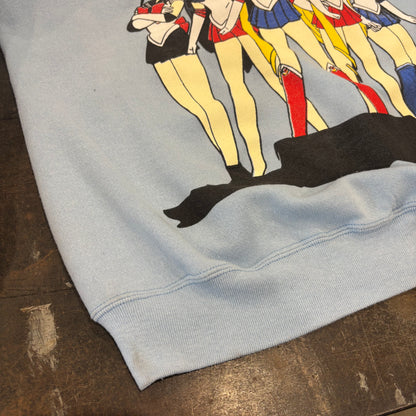 90's Tultex SAILOR MOON セーラームーン アニメ Anime スウェット 水色 (L) /C0140S-SO