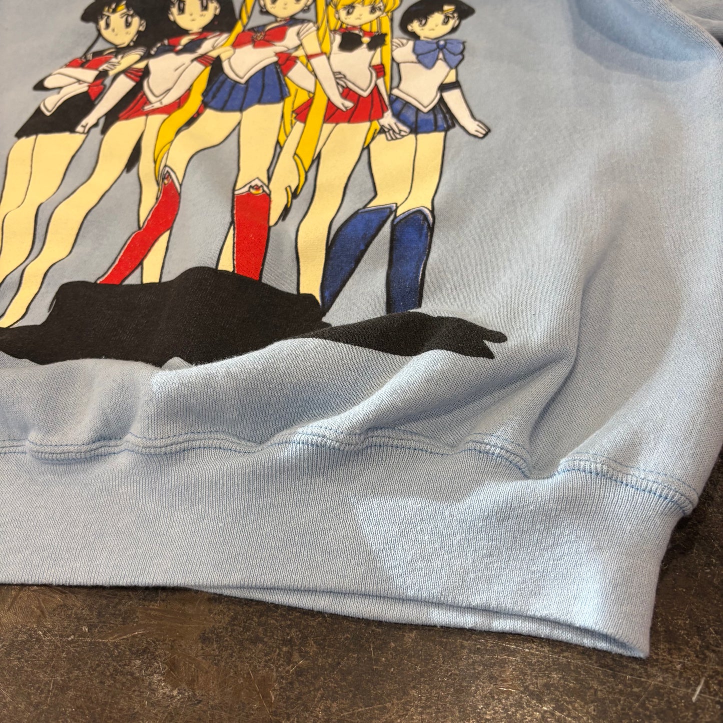 90's Tultex SAILOR MOON セーラームーン アニメ Anime スウェット 水色 (L) /C0140S-SO