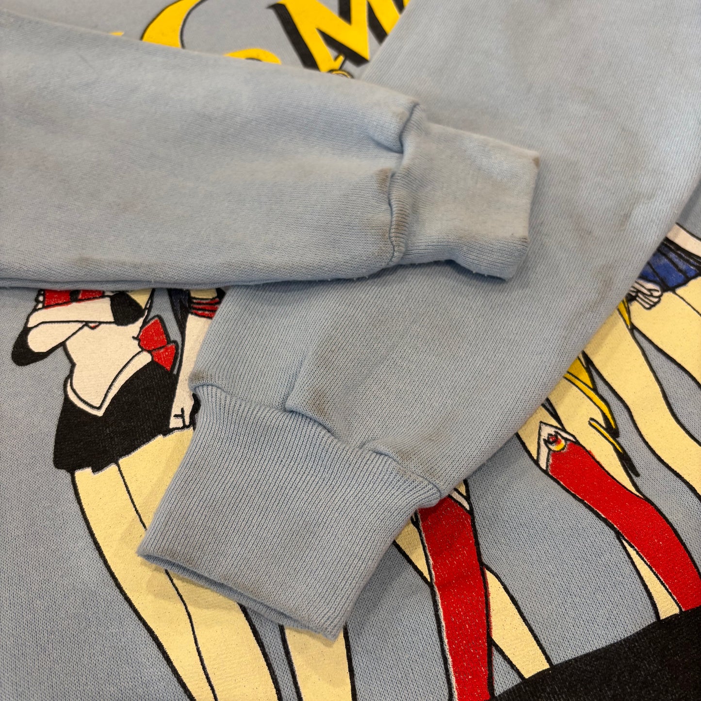 90's Tultex SAILOR MOON セーラームーン アニメ Anime スウェット 水色 (L) /C0140S-SO