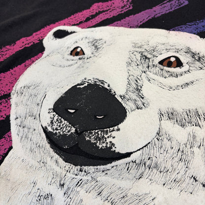 90's Coca Cola コカコーラ ALWAYS COOL シロクマ スウェット 黒 (L) /C0136S-SO