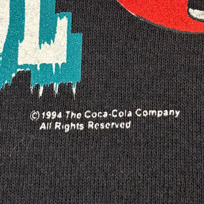 90's Coca Cola コカコーラ ALWAYS COOL シロクマ スウェット 黒 (L) /C0136S-SO