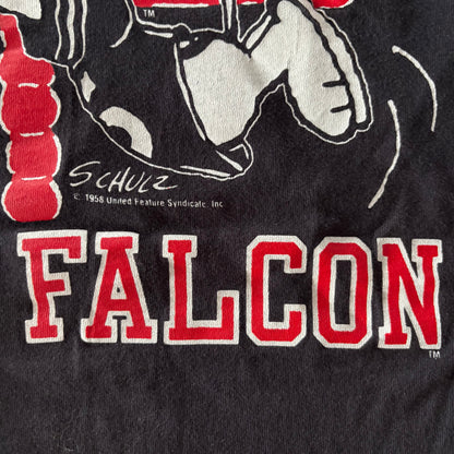 90's  ARTEX  スヌーピー  JOE FALCON アメフトプリントTシャツ 黒 M /A7301T-SO