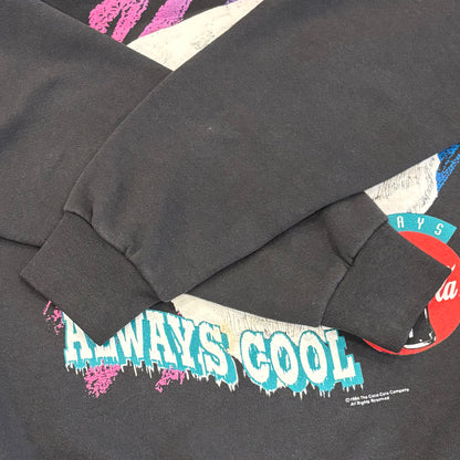 90's Coca Cola コカコーラ ALWAYS COOL シロクマ スウェット 黒 (L) /C0136S-SO