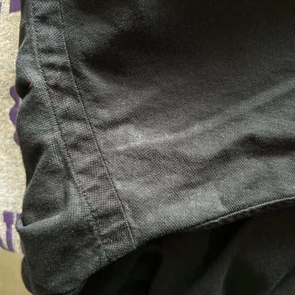 90's Polo Ralph Lauren CALDWELL オープンカラー半袖シャツ コットン裾ポニー 黒(XXL)/A6597SH-SO