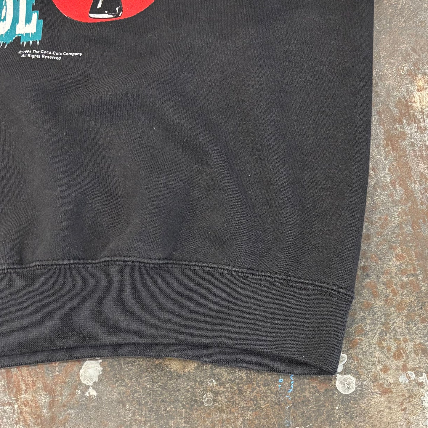 90's Coca Cola コカコーラ ALWAYS COOL シロクマ スウェット 黒 (L) /C0136S-SO