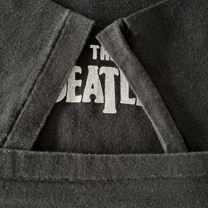 90's  CalCru  THE BEATLES  文字プリントTシャツ  黒 L /A7450T-SO