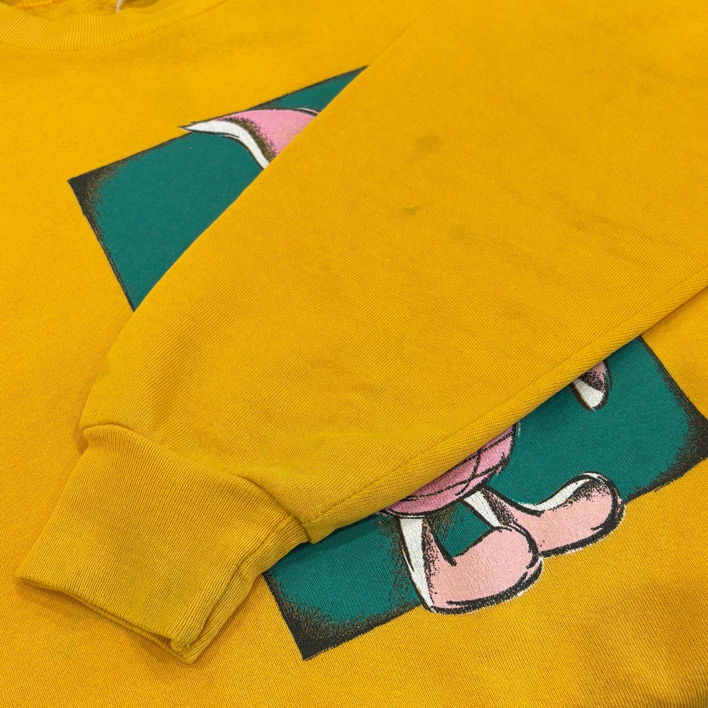 90's Disney ディズニー Winnie the Pooh くまのプーさん ピグレット スウェット イエロー (L) /C0135S-SO