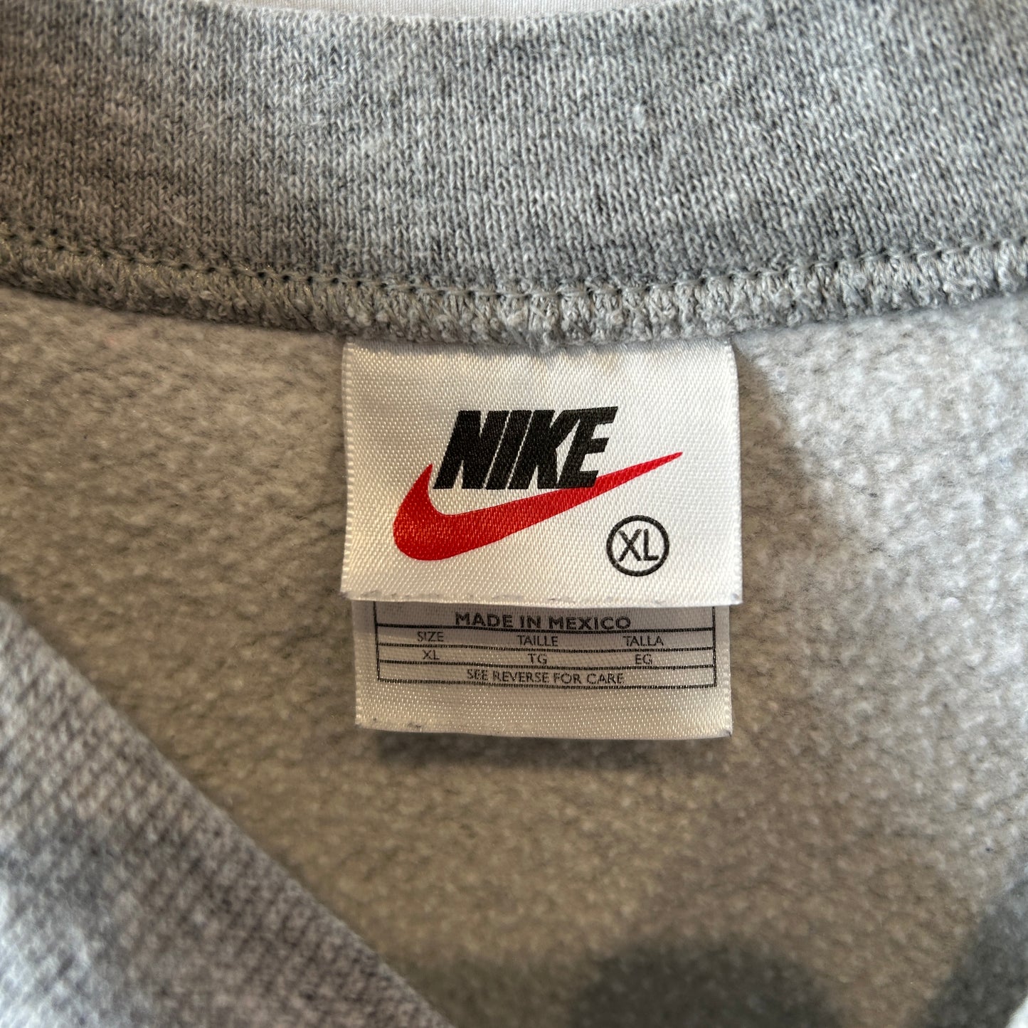 00's NIKE ナイキ ミニスウッシュ クルーネックスウェット グレー(XL)/A9332S-SO
