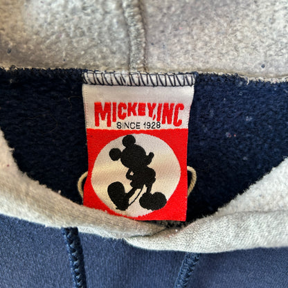 90's Mickey Inc ”MICKEY" ミッキーマウス  プリントスウェットフーディー ネイビー(XXL)/C1470S-SO