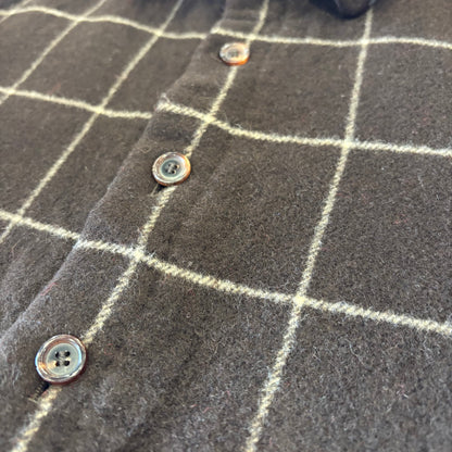 00's Ralph Lauren purple label ラルフ パープルレーベル ウール カシミヤ チェックシャツジャケット 茶色 (M) /C0194SH-SO