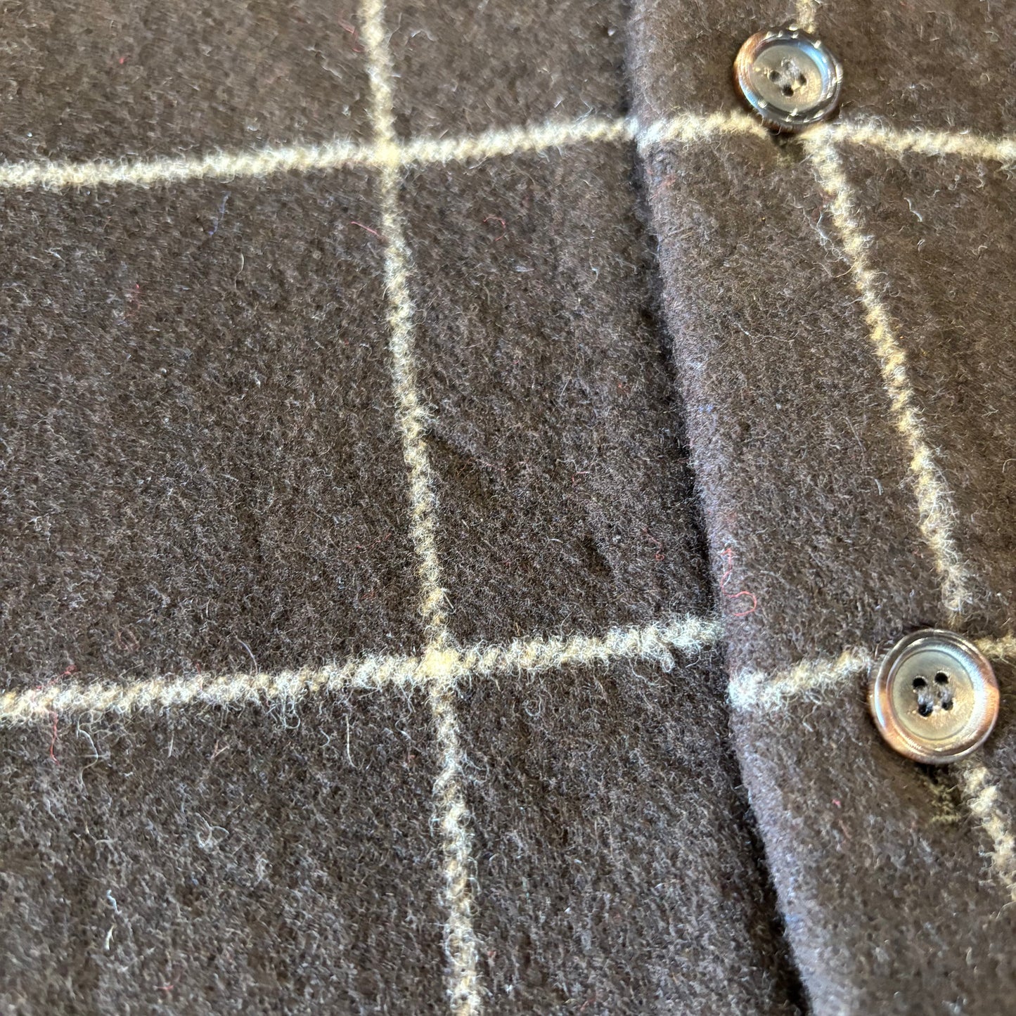 00's Ralph Lauren purple label ラルフ パープルレーベル ウール カシミヤ チェックシャツジャケット 茶色 (M) /C0194SH-SO