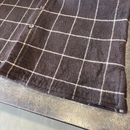 00's Ralph Lauren purple label ラルフ パープルレーベル ウール カシミヤ チェックシャツジャケット 茶色 (M) /C0194SH-SO