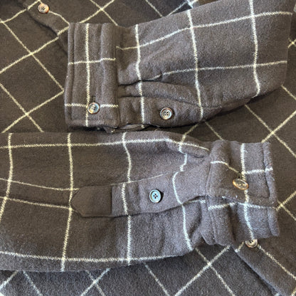 00's Ralph Lauren purple label ラルフ パープルレーベル ウール カシミヤ チェックシャツジャケット 茶色 (M) /C0194SH-SO