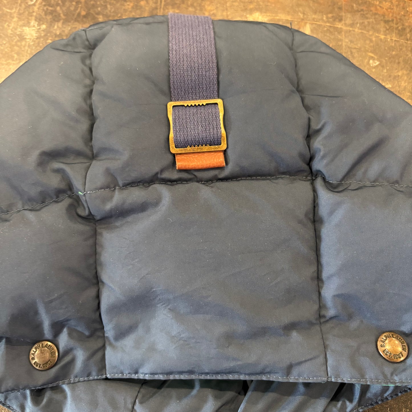 00's Ralph Lauren ラルフローレン ダウンベスト フード脱着可能 ネイビー (3XL) /A9533V-SO