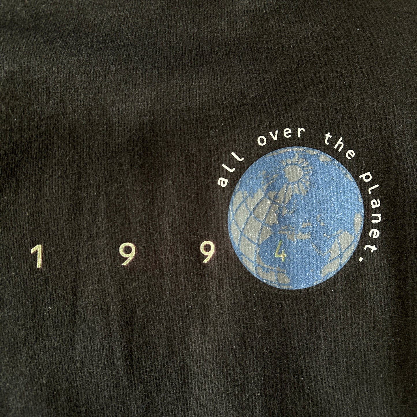 90's Janet Jackson ジャネット・ジャクソン all over the Planet ツアーTシャツ 黒(L)/C0788T-SO