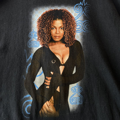 90's Janet Jackson ジャネット・ジャクソン The Velvet Rope World Tour 1998 ツアーTシャツ 黒（L)/C0787T-SO