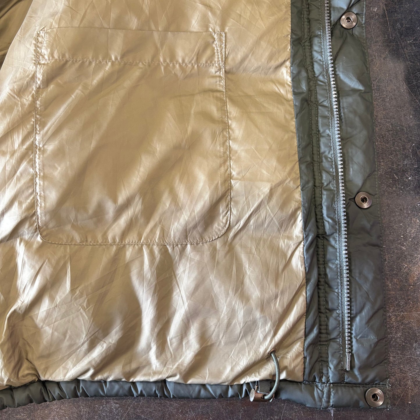 00's Ralph Lauren ラルフローレン ダウンベスト フード脱着可能 カーキ (2XL) /C0067V-SO