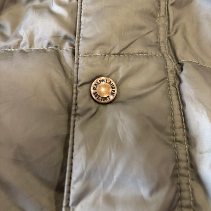 00's Ralph Lauren ラルフローレン ダウンベスト フード脱着可能 カーキ (2XL) /C0067V-SO