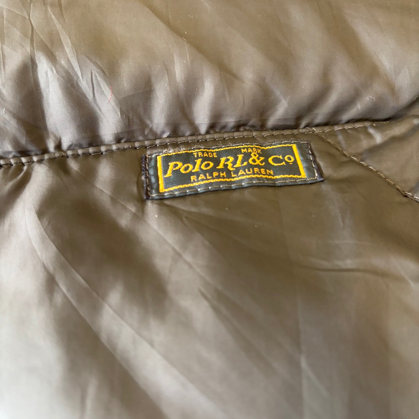 00's Ralph Lauren ラルフローレン ダウンベスト フード脱着可能 カーキ (2XL) /C0067V-SO