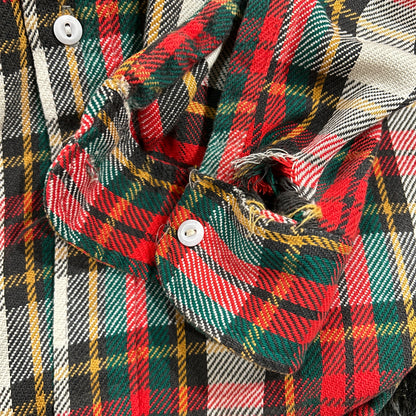 70's BIG MAC JC penny ヘビーネルシャツ 赤黒白緑黄 (XL)/B2910S-SO