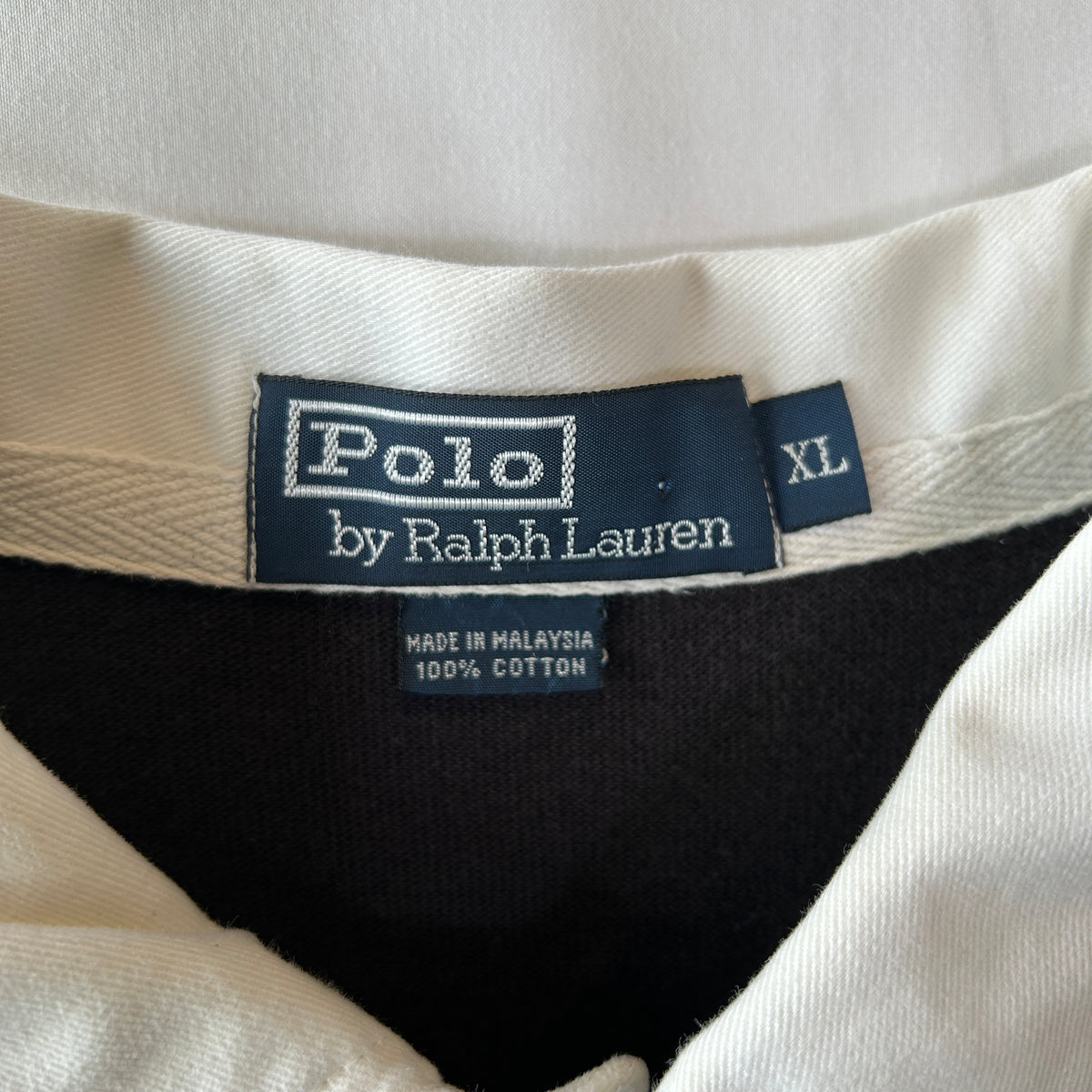 00's Polo by Ralph Lauren ラルフローレン ラガーシャツ ブラック(XL)/C1472T-SO