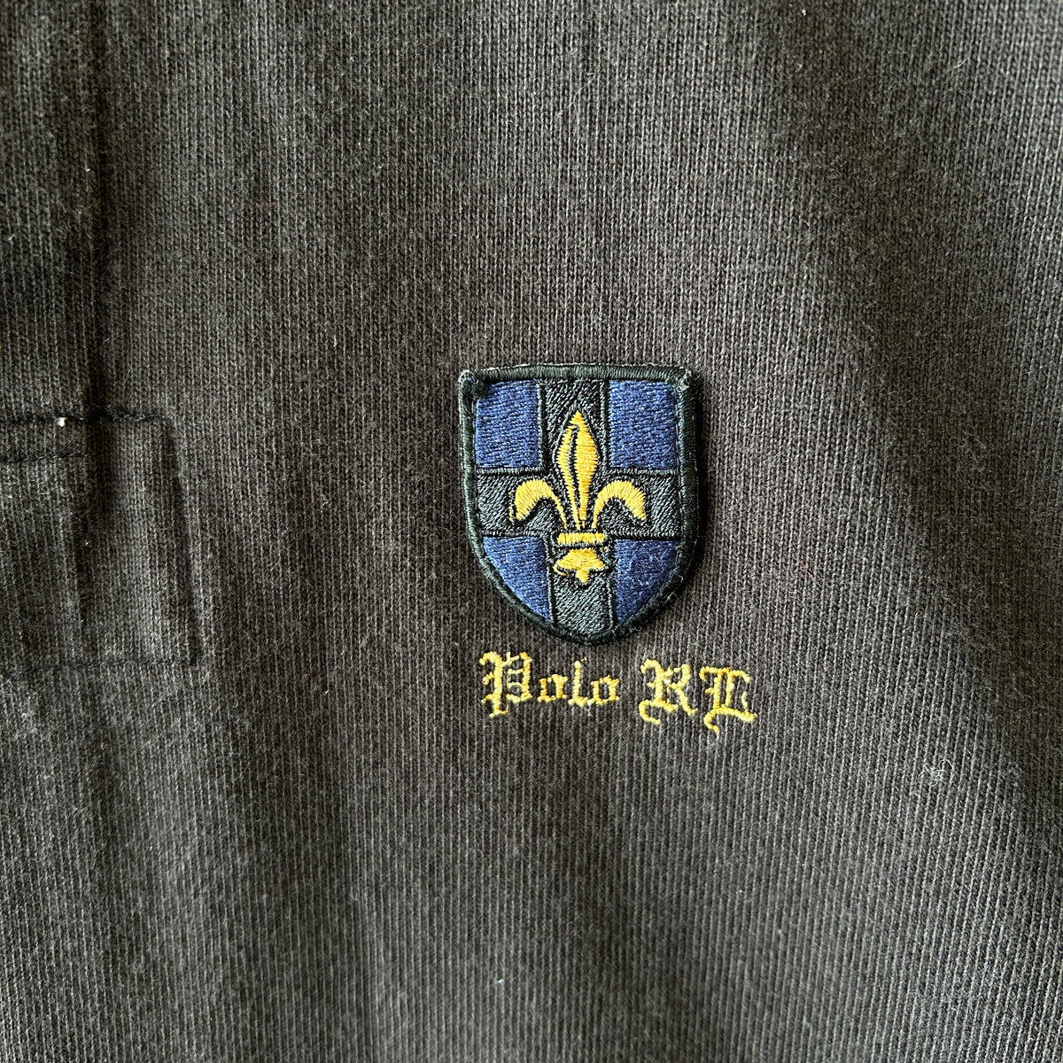 00's Polo by Ralph Lauren ラルフローレン ラガーシャツ ブラック(XL)/C1472T-SO