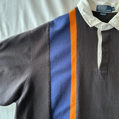 00's Polo by Ralph Lauren ラルフローレン ラガーシャツ ブラック(XL)/C1472T-SO