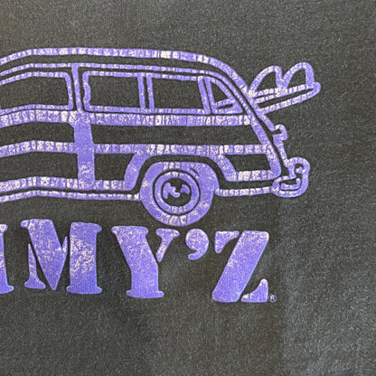 90's Jimmy'z 発泡プリントTシャツ 黒 (サイズ不明)/A7593T-SO