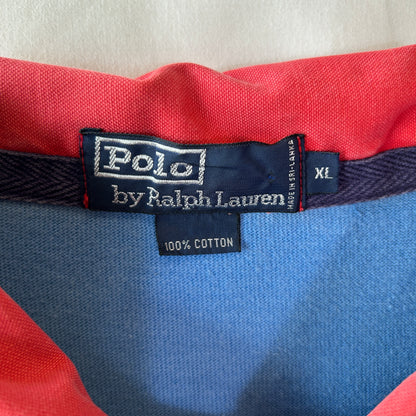 90's Polo ラルフローレン P-93 半袖ラガーシャツ ポロスポ RLPC67 (XL)/C1471T-SO