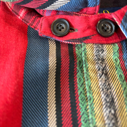 00's Ralph Lauren ラルフローレン ネイティブ柄 長袖 シャツ 赤 (L)/B2869SH-SO