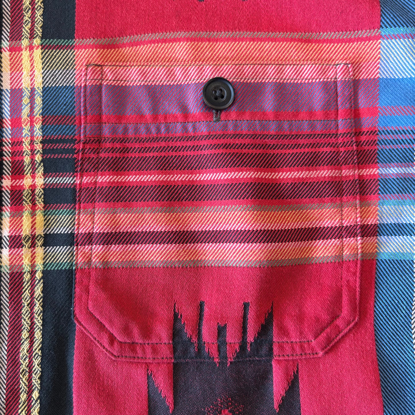 00's Ralph Lauren ラルフローレン ネイティブ柄 長袖 シャツ 赤 (L)/B2869SH-SO