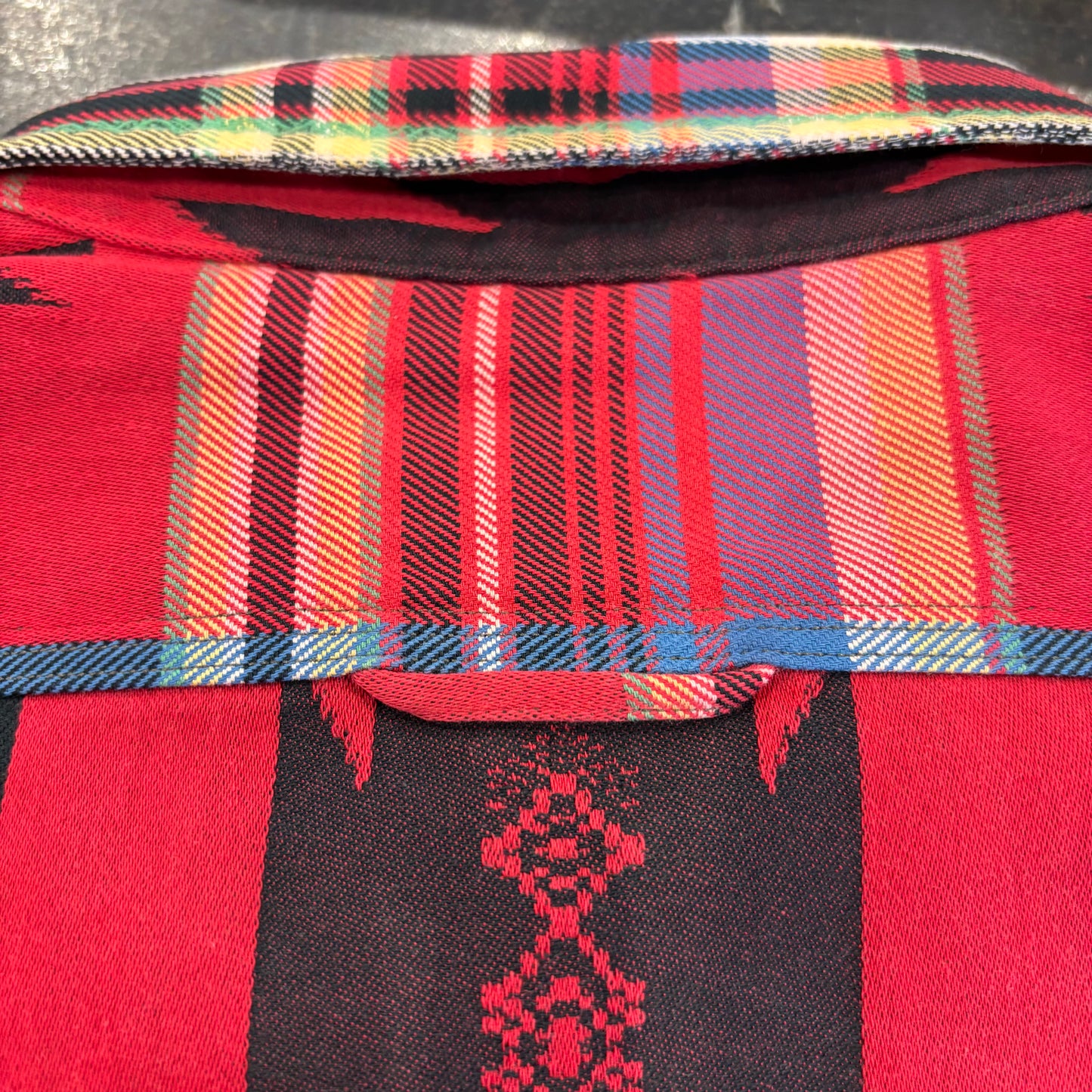 00's Ralph Lauren ラルフローレン ネイティブ柄 長袖 シャツ 赤 (L)/B2869SH-SO