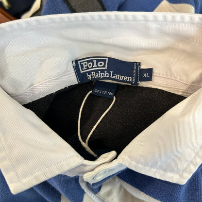 90's Polo ラルフローレン ”POLO RUGBY" ラガーシャツ ボーダー ポロスポ (XL)/B2338T-SO