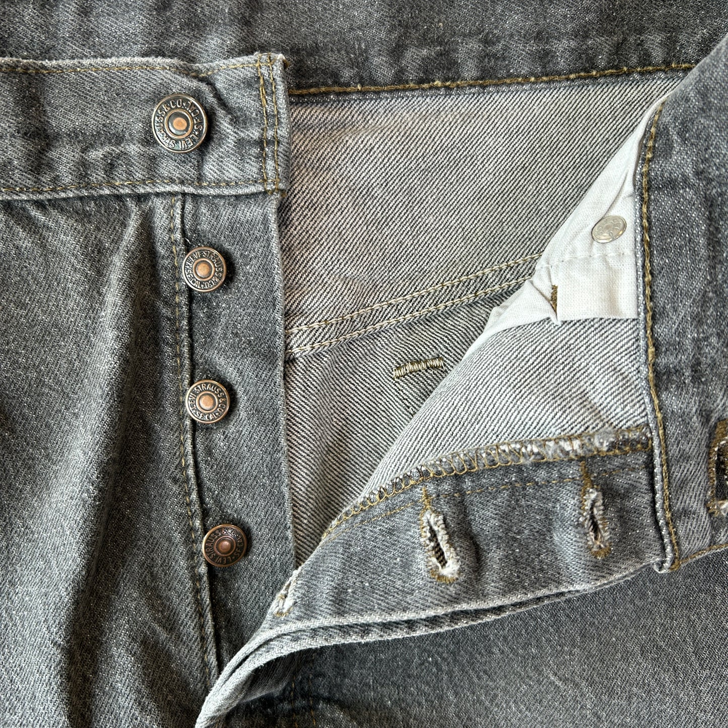 90's Levi's リーバイス 501-0658 先染めブラック デニムパンツ USA製 (36×30)/A6589P-SO