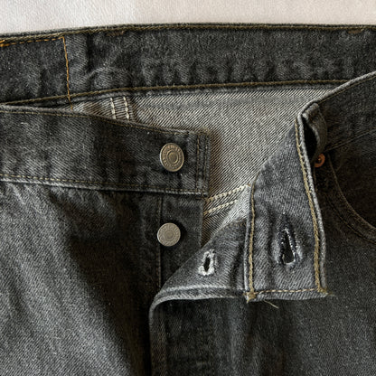 90's Levi's リーバイス 501-0658 先染め ブラック デニムパンツ USA製 (40×30)/A9767P-SO
