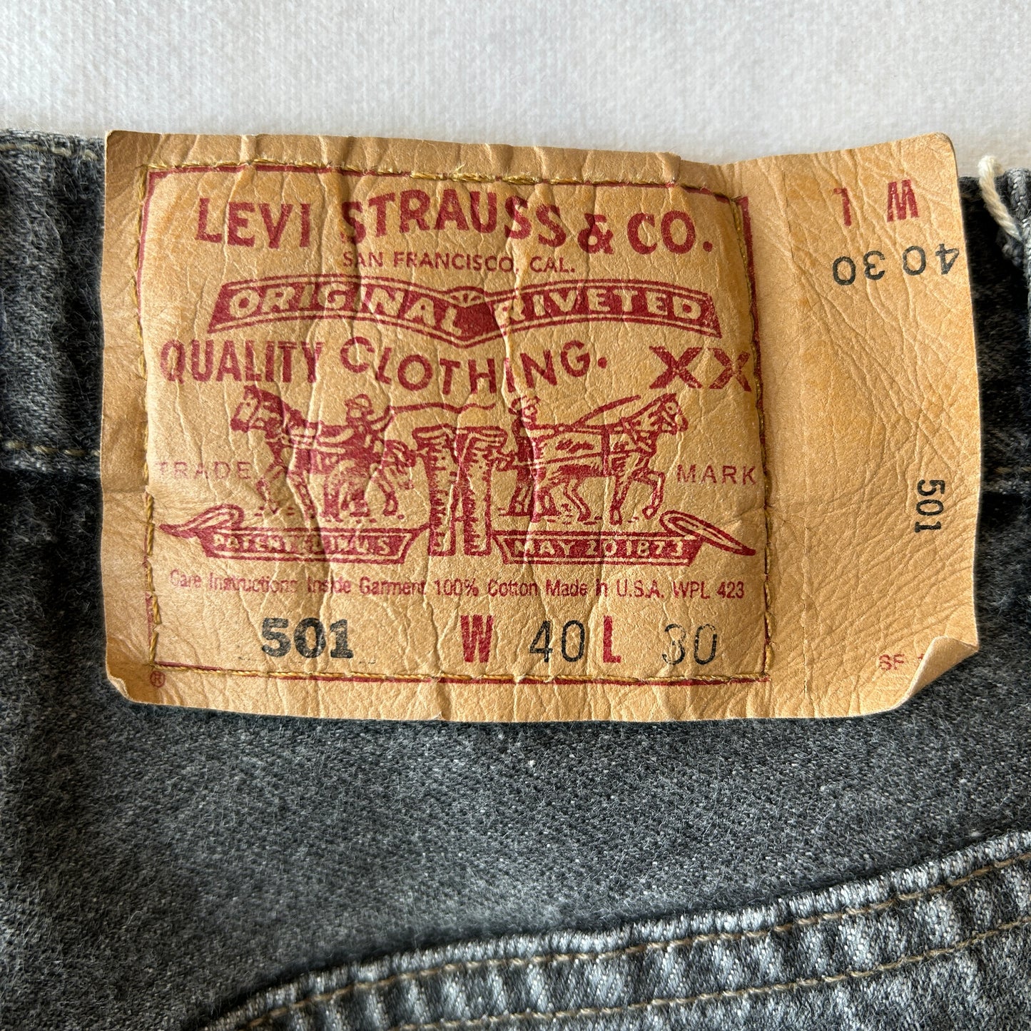 90's Levi's リーバイス 501-0658 先染め ブラック デニムパンツ USA製 (40×30)/A9767P-SO