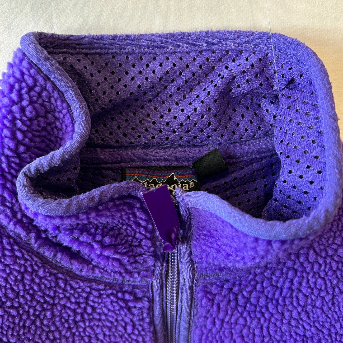 90's Patagonia パタゴニア ベビーレトロカーディガン USA製 パープル(S)/A8890F-SO