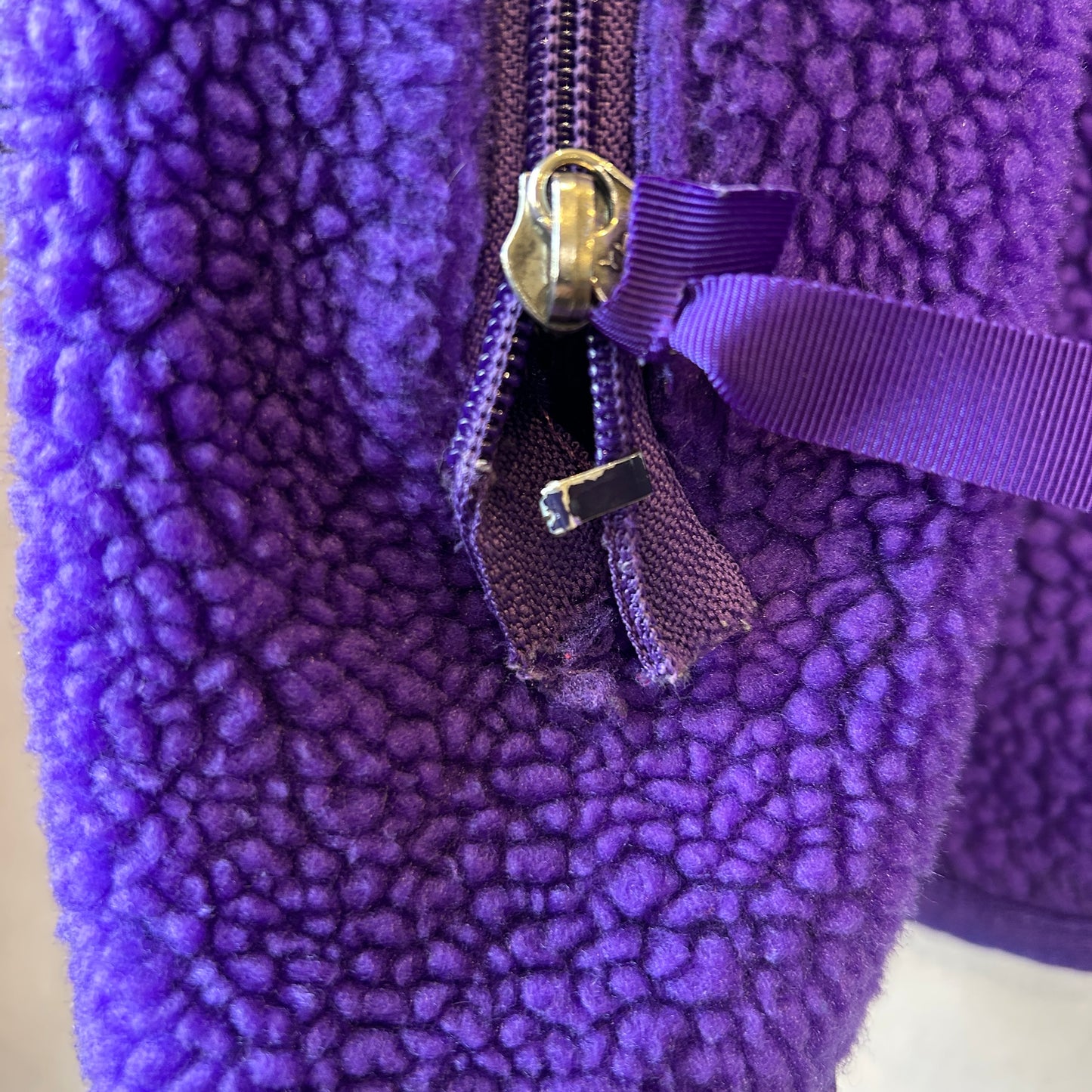 90's Patagonia パタゴニア ベビーレトロカーディガン USA製 パープル(S)/A8890F-SO