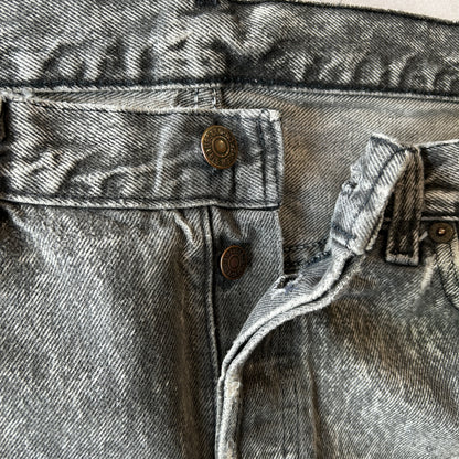 90's Levi's リーバイス 501-0686 ケミカルウォッシュ デニムパンツ ブラック(38×30)/A9146P-SO