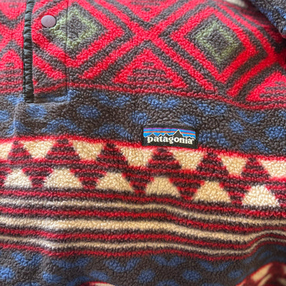 90's Patagonia パタゴニア "Saltillo" synchilla snap-t シンチラスナップT サルティーヨ柄 (L)/C0083F-SO