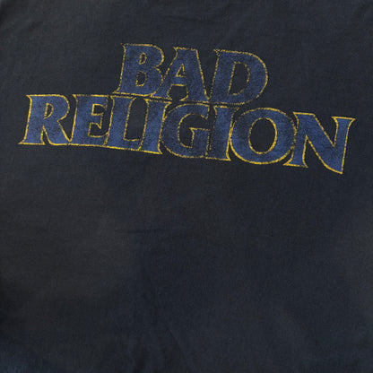 90's  BAD RELIGION  文字プリント バンドTシャツ  ネイビー /A7267T-SO